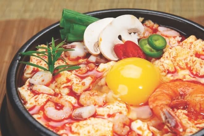 Spicy Seafood Tofu Soup