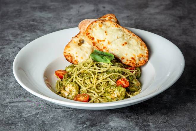 Sicilian Pesto shrimp pasta
