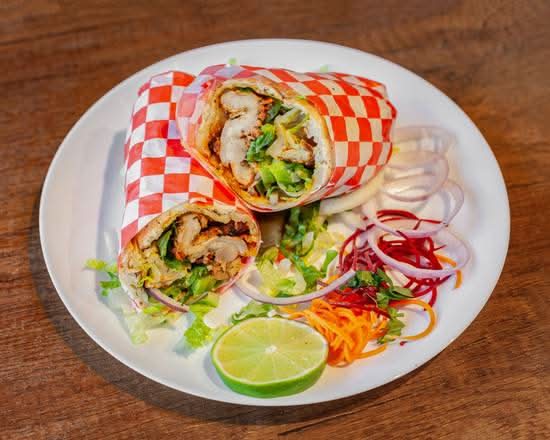 Chicken tikka Wrap with Fries