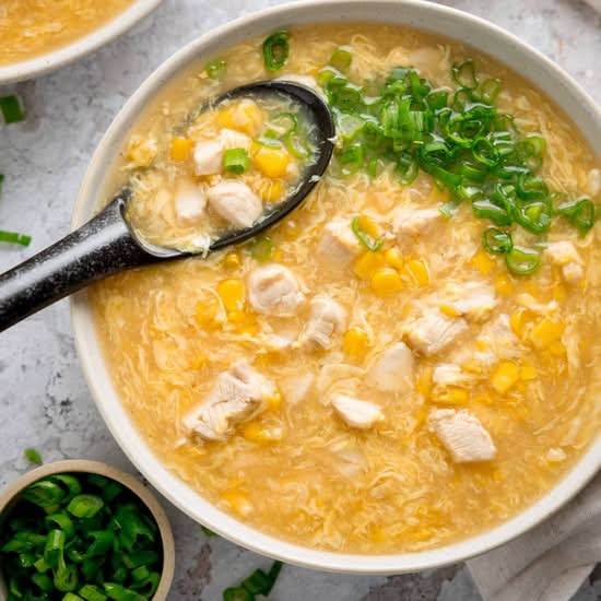 Chicken sweet corn soup