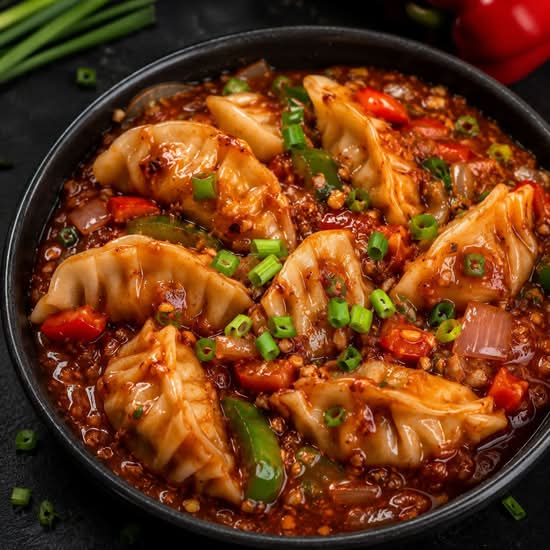 Szechuan chicken momos