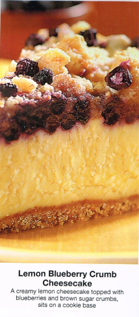 Lemon Blueberry Crumb Cheesecake