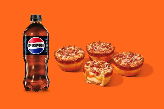 Crazy puffs (4 per order) with one 591ML Pepsi Beverage Combo