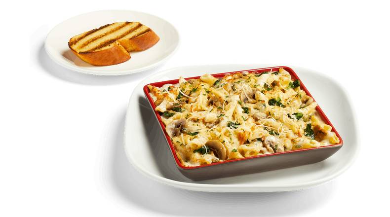 Penne Alfredo champignons et épinards / Creamy Mushroom & Spinach Bake