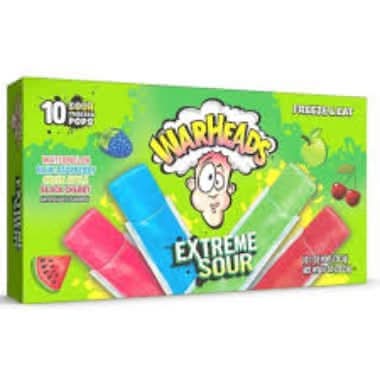 WarHeads Extreme Sour 10x Freezer Pops