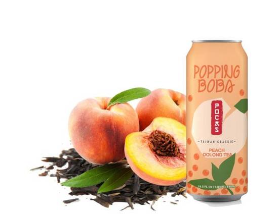 Pocas Popping Boba Drink - Peach Oolong Tea