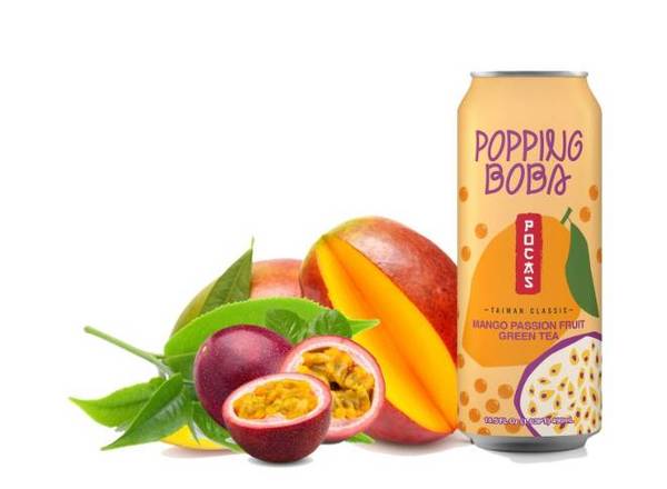 Pocas Popping Boba Drink - Mango PassionFruit Green Tea