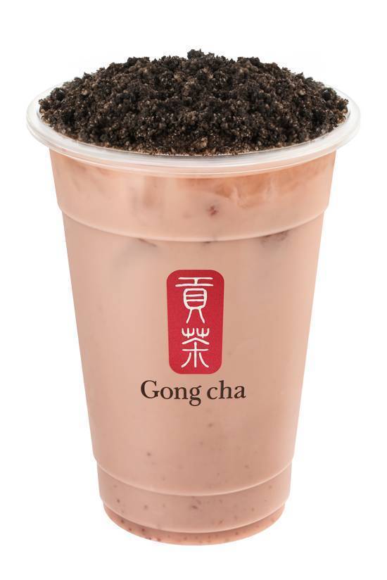 Strawberry Earl Grey Smoothie with Oreo Cookie