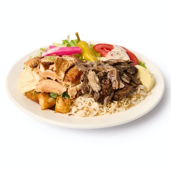 Plat - Mixte Taouk & Shawarma (Poulet & Boeuf)