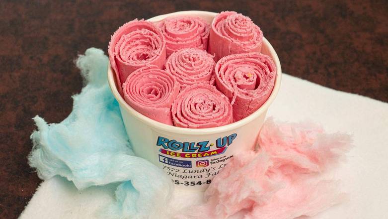 Cotton Candy Rolled Icecream