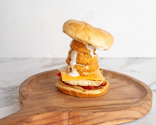 Big B Paneer Onion Rings Burger