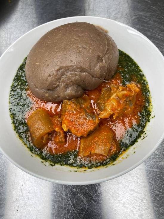 Ewedu soup and Amala