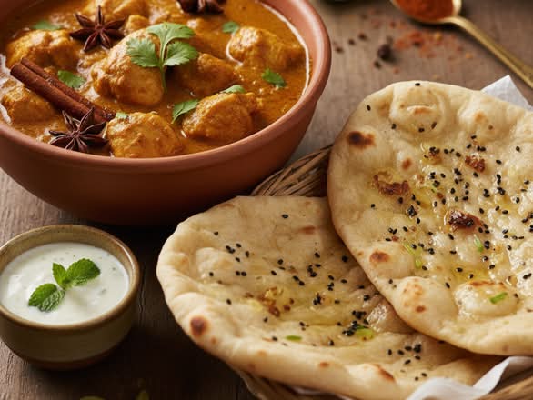 Chicken Curry (16 oz) + 2 Naan