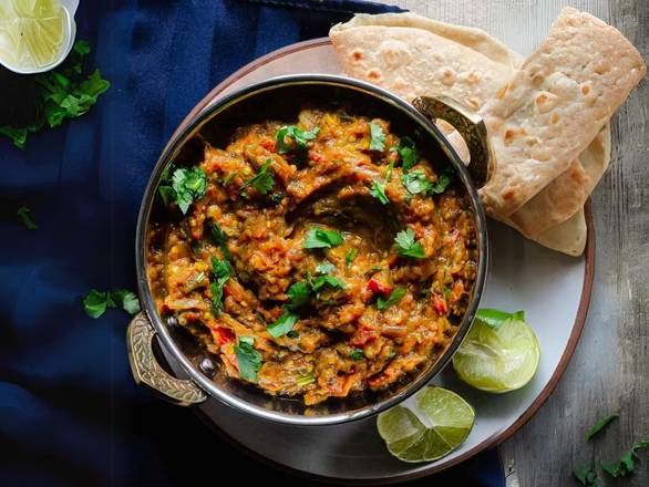 Baingan Bharta (16 oz) + 2 Naan