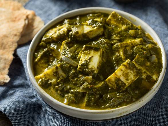 Palak Paneer (16 oz) + Naan