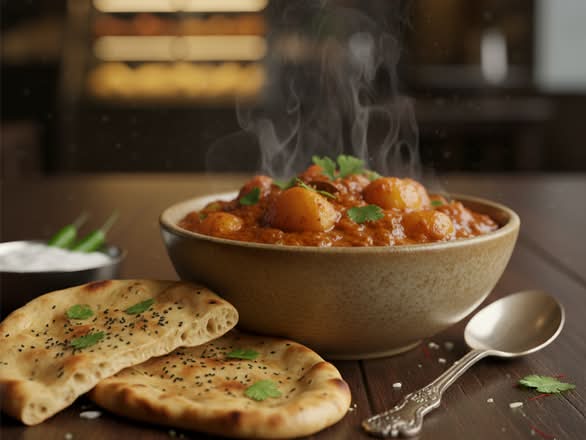 Aloo Curry (16 oz) + 2 Naan