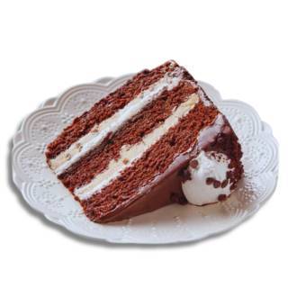 Marshmallow Cookie Dough Cake Slice