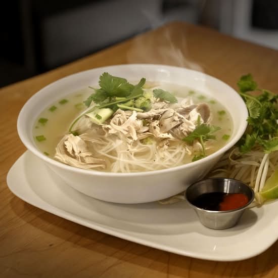 Shredded Chicken Noodles Soup