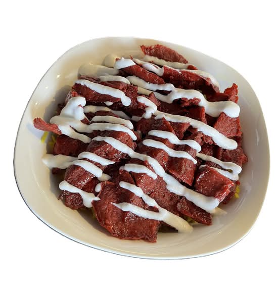 Sujuk Shawarma on rice Bowl