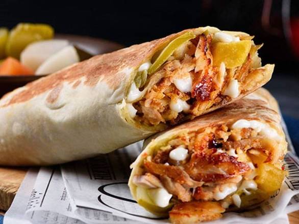 Barak's Butter Chicken Shawarma Wrap