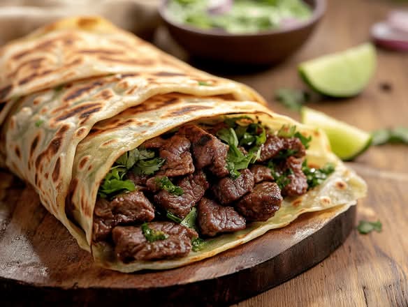Parotta Beef Shawarma Wrap