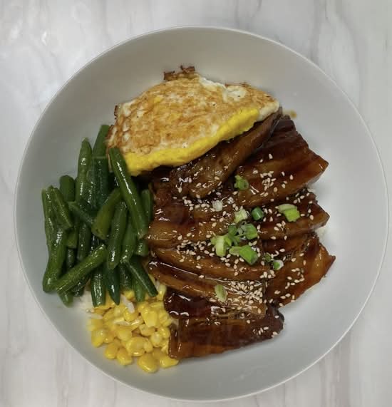 Braised Pork Belly Rice Bowl