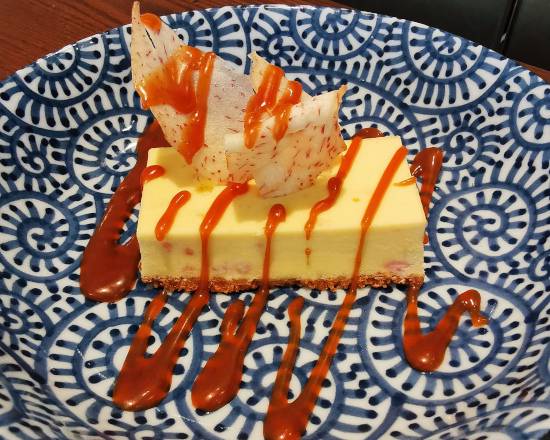 Gâteau au fromage et tarot + caramel salé / Cheesecake with salty caramel