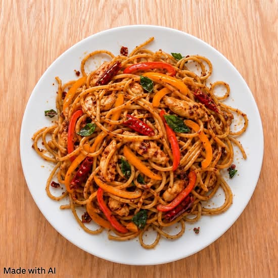 Chilli Garlic Chicken Noodles