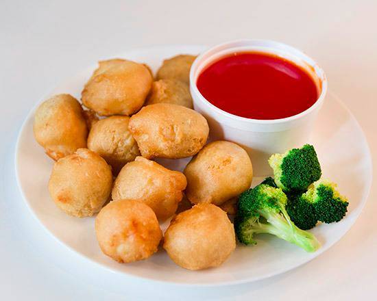 Sweet and Sour Chicken Balls (6) with Fried Rice (  with spring  rolls)  鸡波饭 买一送一