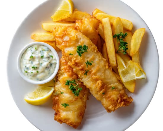 Beer Battered Haddock Fish and Chips