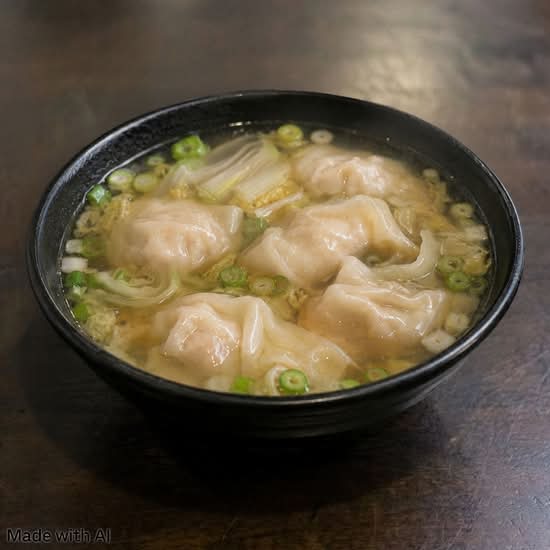 1.Potage aux Raviolis Chinois / wonton soup