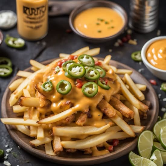 La Jefa Fries with Cheese Sauce