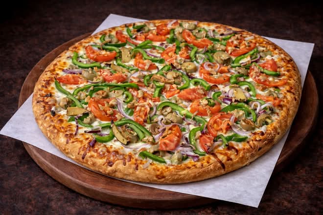 14" pizza végétarienne / 14" Vegetarian Pizza