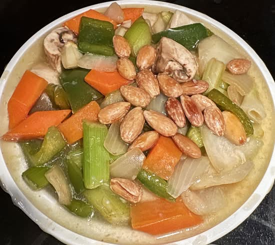 Diced Chicken Almonds Vegetables