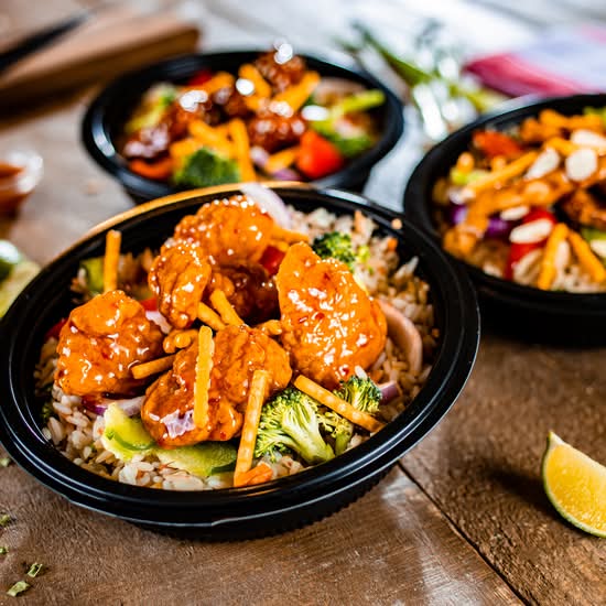 Riz poulet croustillant asiatique