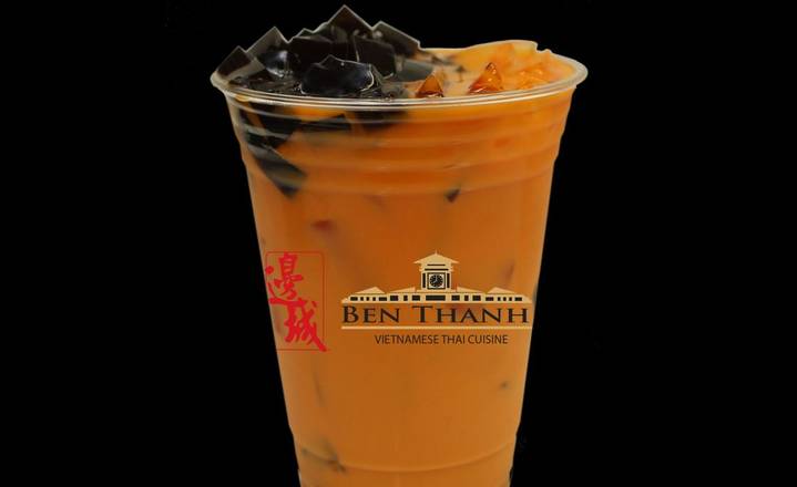 71 Thai Tea w/grass jelly