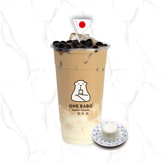 9. Hokkaido Pudding Boba Milk Tea / 9.Thé au lait boba et Pouding Hokkaido