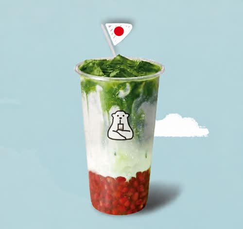 17. Matcha Red Bean Latte / 17. Latte Matcha Aux Haricots Rouges