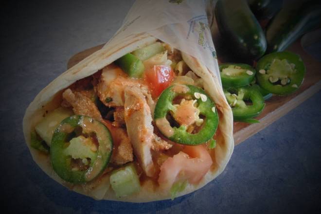 Spicy Chicken Pita Wrap