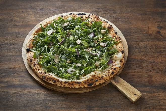 Arugula Alfredo Pizza