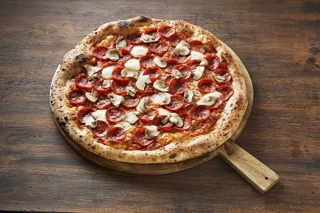 Pepperoni and Mushroom Pizza
