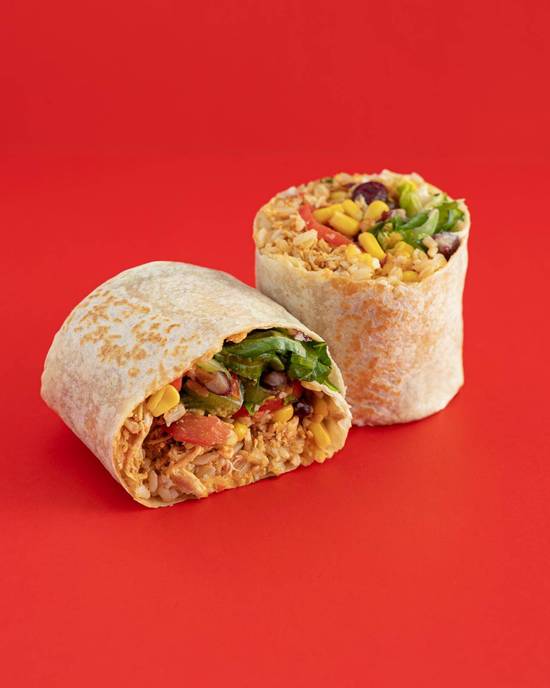 pulled chicken burrito