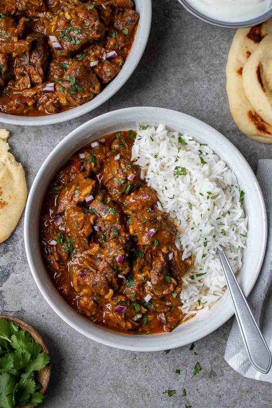 Riz avec Curry de Agneau / Rice with Lamb Curry