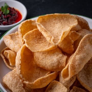 Shrimp Chips with Sweet Chili Paste
