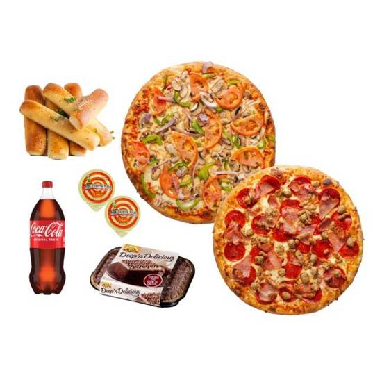 Complete Meal Deal (Two Large Pizzas)