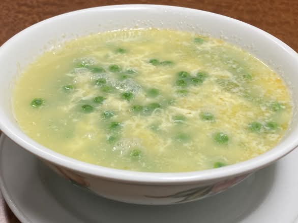 Egg Drop and Green Pea Soup