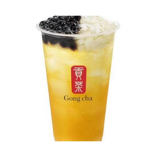 Peach Green Tea w/ Pearls & Coconut Jelly