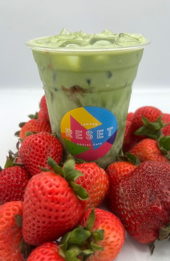 Iced Strawberry Matcha Latte