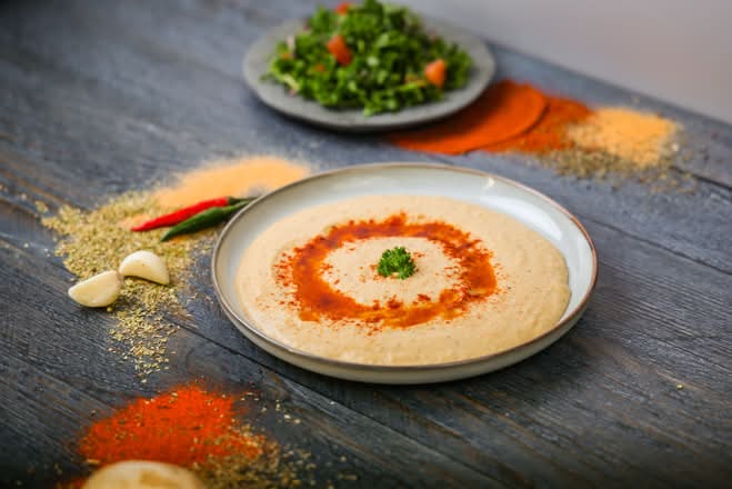 Hummus with Two Pita Breads