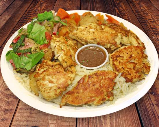 Assiette  Brochette de Poulet Shish Taouk / Shish Taouk Chicken Skewer Plate
